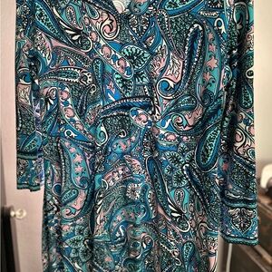 Colorful Paisley Print Dress